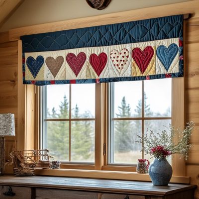 Patchwork Of Love Quilted Valance