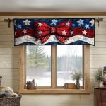 Patriotic Bow Quilted Valance