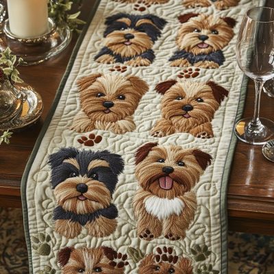 Paw Paradise Quilted Table Runner