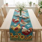 Peppy Poultry Quilted Table Runner