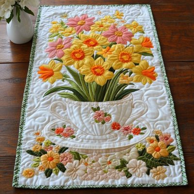 Petal Perfection Quilted Table Runner
