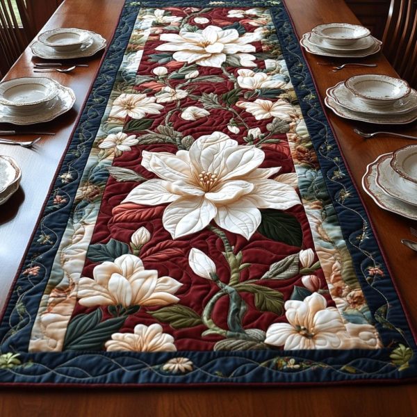 Petals Of The Past Quilted Table Runner