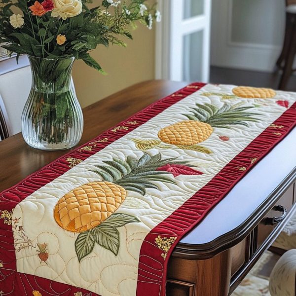 Pineapple Delight Quilted Table Runner