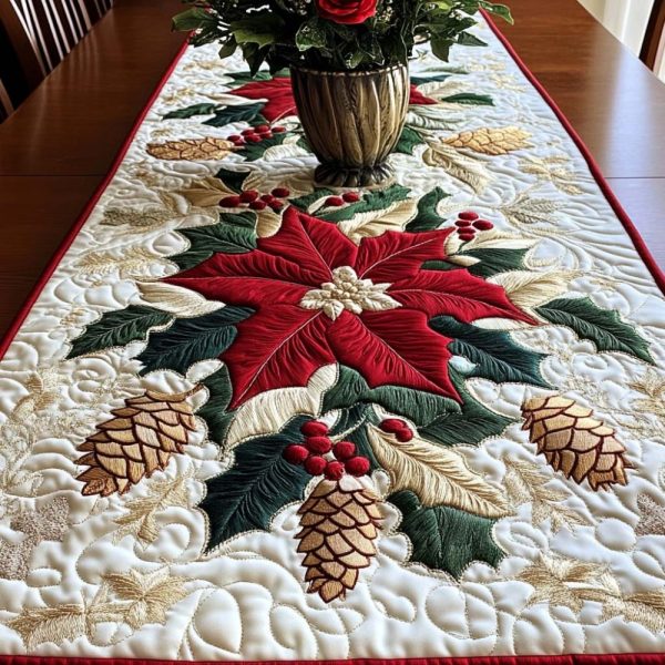 Pinecone Bliss Quilted Table Runner