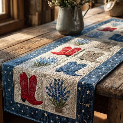 Prairie Blossom Quilted Table Runner