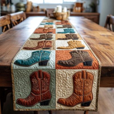 Prairie Boots Quilted Table Runner