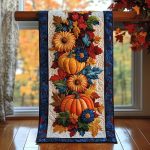 Pumpkin Parade Quilted Table Runner