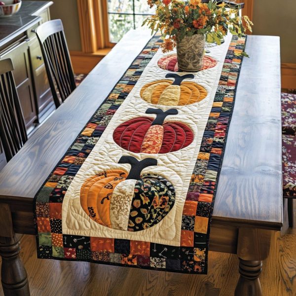 Pumpkin Magic Quilted Table Runner