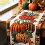 Pumpkin Petals Quilted Table Runner