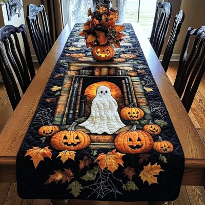 Pumpkin Spirits Quilted Table Runner