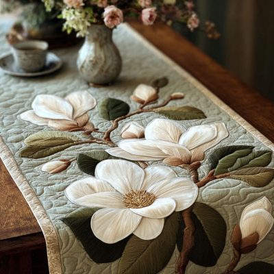 Pure Bloom Quilted Table Runner