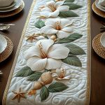 Pure Hibiscus Quilted Table Runner