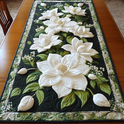 Pure Magnolia Charm Quilted Table Runner