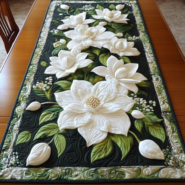Pure Magnolia Charm Quilted Table Runner