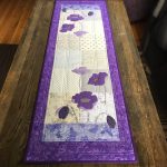 Purple Flower Symphony Quilted Table Runner