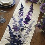 Purple Elegance Quilted Table Runner