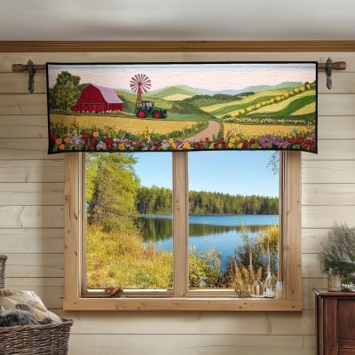 Quiet Harvest Quilted Valance