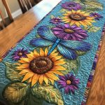 Radiant Dragonfly Quilted Table Runner