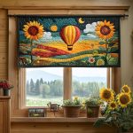 Radiant Horizon Line Quilted Valance