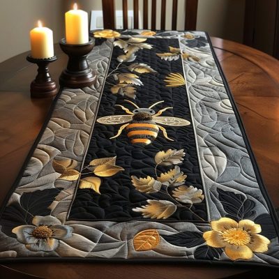 Regal Bee Elegance Quilted Table Runner