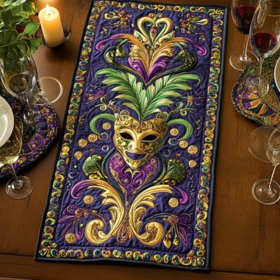 Regal Radiance Quilted Table Runner