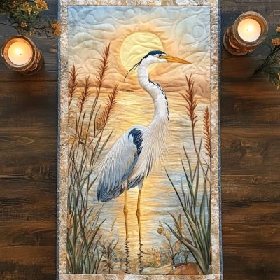 River Blossom Quilted Table Runner