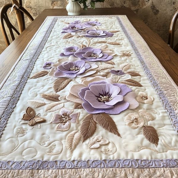 Rosy Reverie Quilted Table Runner