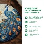 Cliff Stag Gaze Quilted Round Mat