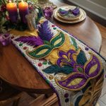 Royal Feather Fantasy Quilted Table Runner