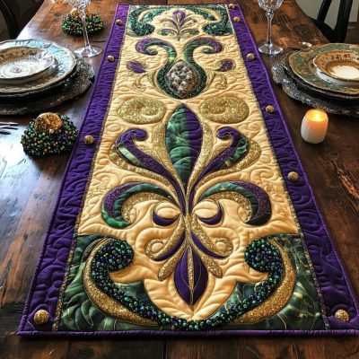 Royal Flourish Quilted Table Runner