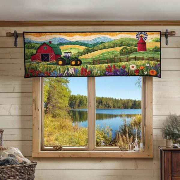Rural Sunshine Quilted Valance