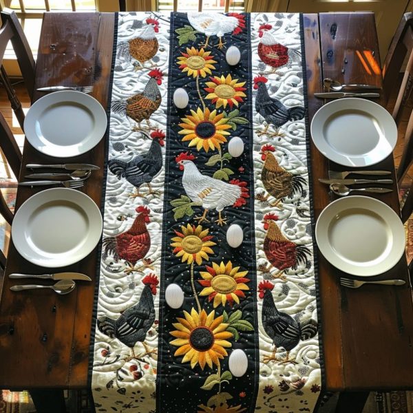 Rustic Farmhouse Quilted Table Runner
