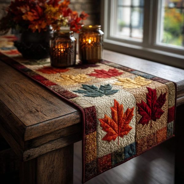 Rustic Fall Quilted Table Runner