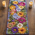Rustic Flowers Quilted Table Runner