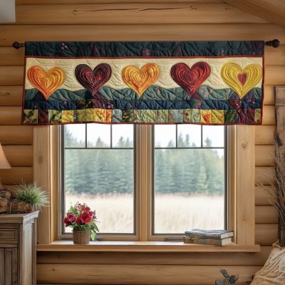 Rustic Heartbeat Quilted Valance