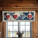 Rustic Hearts Quilted Valance