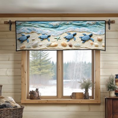 Sandy Horizon Quilted Valance