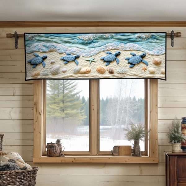 Sandy Horizon Quilted Valance