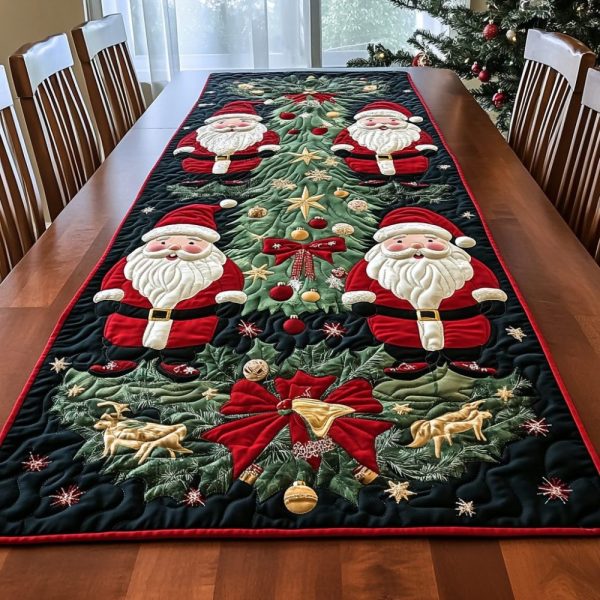 Santa Holiday Magic Quilted Table Runner