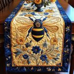 Sapphire Bee Quilted Table Runner