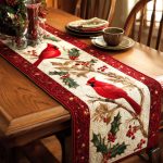 Scarlet Presence Quilted Table Runner