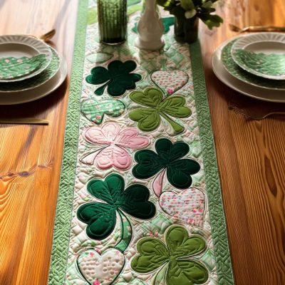 Shamrock Bloom Quilted Table Runner
