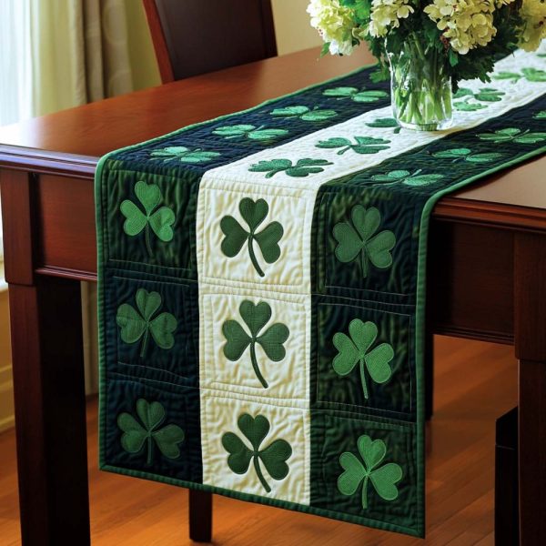 Shamrock Spirit Quilted Table Runner