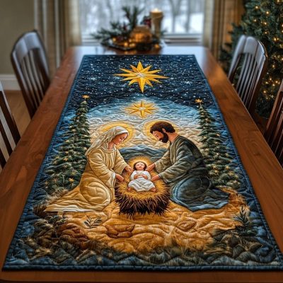 Shepherd Guiding Star Quilted Table Runner