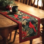 Silent Evergreen Quilted Table Runner