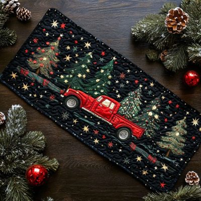 Silent Night Joy Quilted Table Runner