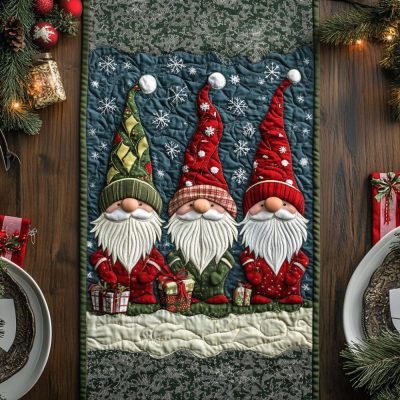 Silent Night Sentinels Quilted Table Runner