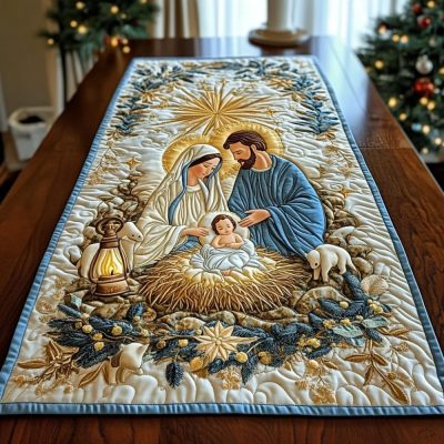 Silent Night Serenity Quilted Table Runner