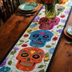 Skull Charm Quilted Table Runner