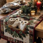 Snow Owl Quilted Table Runner